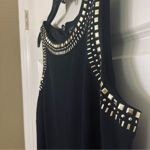 Jessica Howard Black Dress with Gold Studs Sz 10P